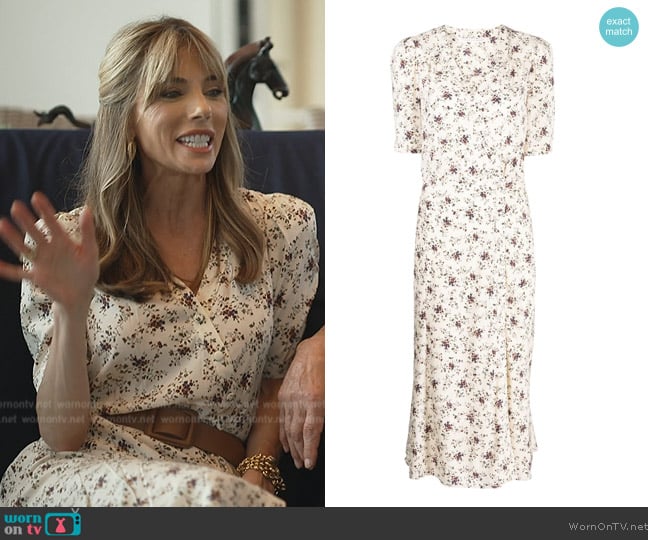 Jennifer’s white floral print dress on The Family Stallone