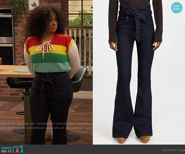 WornOnTV: Raven’s rainbow stripe sleeveless sweater on Ravens Home ...