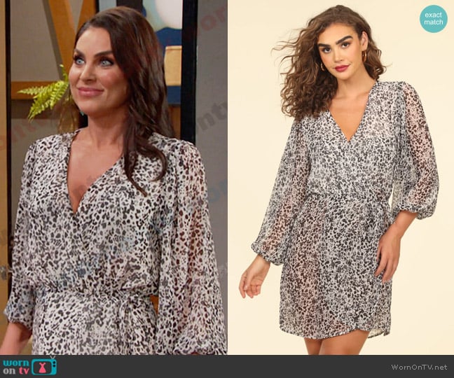 Veronica M Ellyn Chiffon Wrap Dress worn by Chloe Lane (Nadia Bjorlin) on Days of our Lives