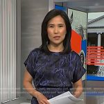 Vicky’s black and blue rope print dress on NBC News Daily