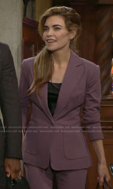 Victoria's purple suit on The Young and the Restless