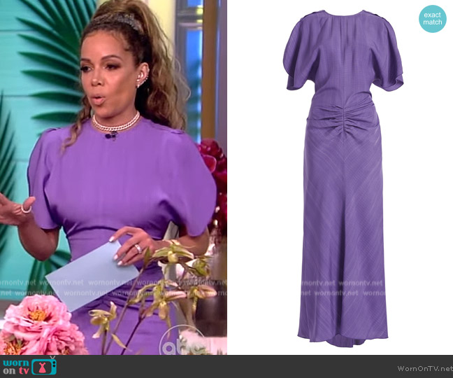 WornOnTV: Sunny’s purple puff sleeve dress on The View | Sunny Hostin ...