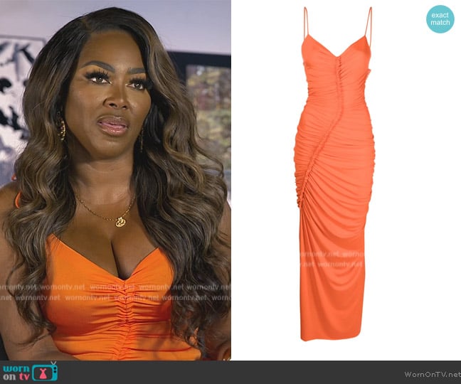 Victoria Beckham Ruched maxi dress worn by Kenya Moore on The Real Housewives of Atlanta