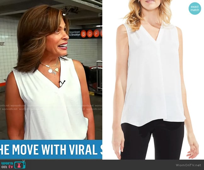 Vince Camuto Rumpled Satin Blouse worn by Hoda Kotb on Today