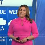 Violeta Yas’s pink twisted keyhole dress on NBC News Daily