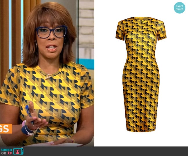 Washington Roberts Venn Dress worn by Gayle King on CBS Mornings