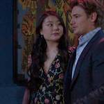 Wendy’s black floral mini dress on Days of our Lives