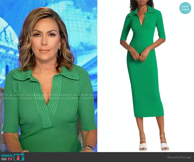 A.L.C. Adrian Mixed Media Dress worn by Kyra Phillips on Good Morning America