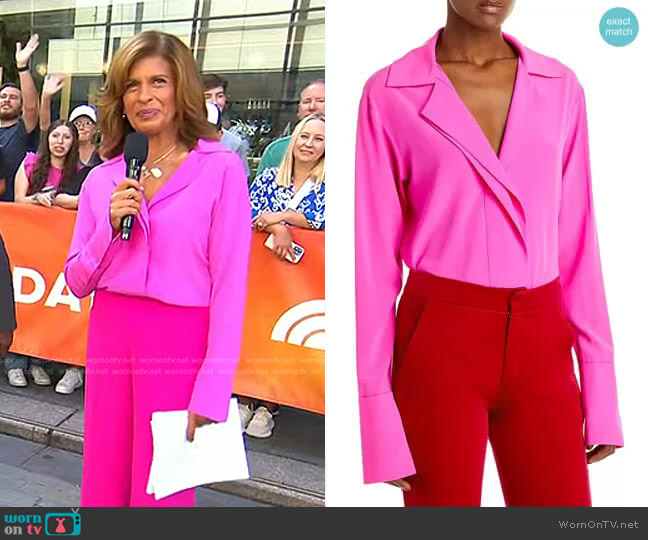 WornOnTV: Hoda’s hot pink blouse and pants on Today | Hoda Kotb ...