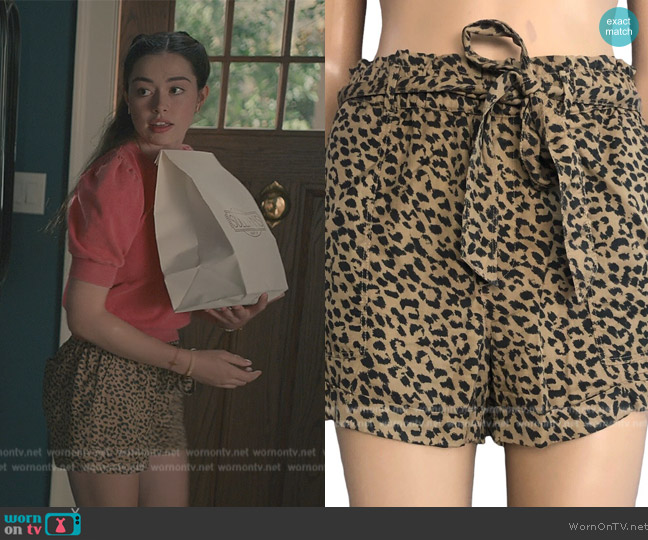 Aerie Leopard Print Shorts worn by Annie Sullivan (Anneliese Judge) on Sweet Magnolias