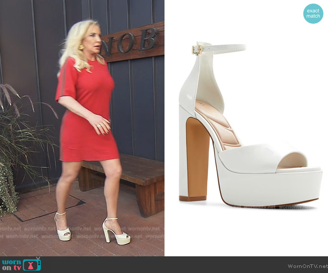 Aldo Nissa Platform Sandal worn by Shannon Beador on The Real Housewives of Orange County