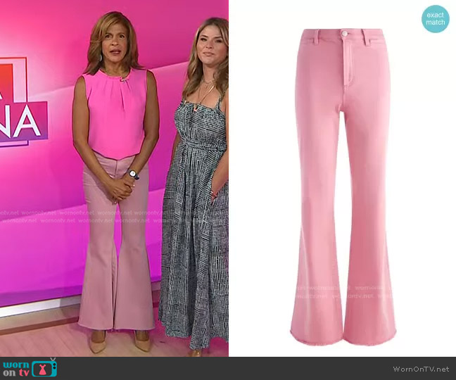 WornOnTV: Hoda’s pink sleeveless top and flare jeans on Today | Hoda ...