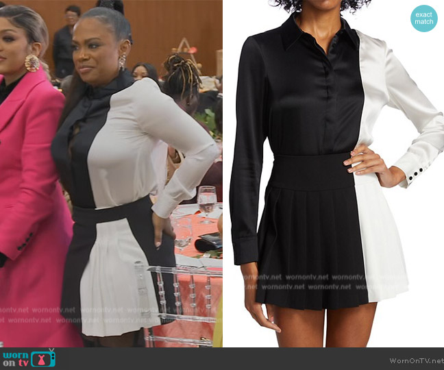 WornOnTV: Kandi’s colorblock pleated top and mini skirt on The Real ...