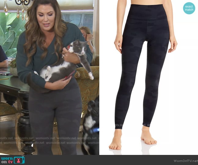 Alo Yoga High-Waist Camo Vapor Leggings worn by Emily Simpson on The Real Housewives of Orange County