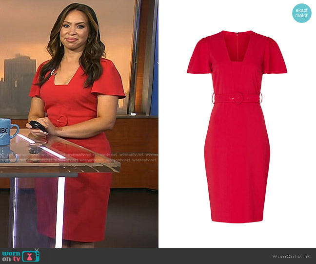 Badgley Mischka Flutter Sleeve Dress worn by Adelle Caballero on Today