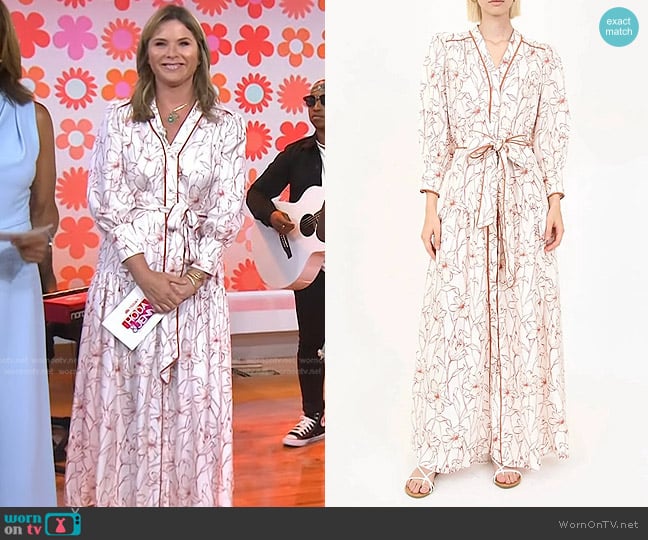 Christy Lynn Layla Dress In Botanical Vine worn by Jenna Bush Hager on Today