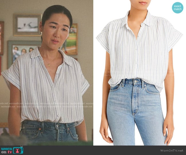 Citizens of Humanity Penny Striped Shirt worn by Laurel (Jackie Chung) on The Summer I Turned Pretty