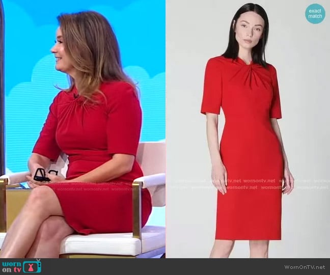 LK Bennett Caterina Dress worn by Melanie Fish on Good Morning America