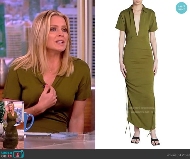 Christopher Esber Aulenti Column Shirtdress worn by Sara Haines on The View