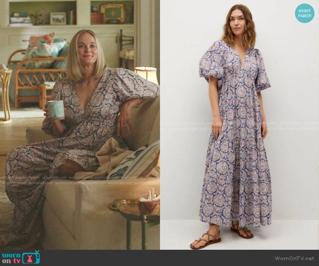 Mango x  Chufy Paisley Print Puff Sleeve Maxi dress worn by Susannah Fisher (Rachel Blanchard) on The Summer I Turned Pretty