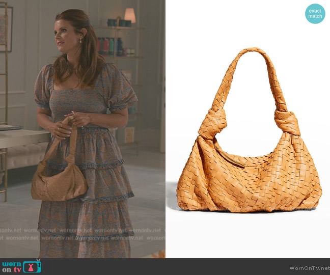 Cleobella Morgan Woven Zip Shoulder Bag worn by Maddie Townsend (JoAnna Garcia Swisher) on Sweet Magnolias