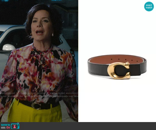 Coach C Hardware Reversible Belt worn by Margaret Wright (Marcia Gay Harden) on So Help Me Todd