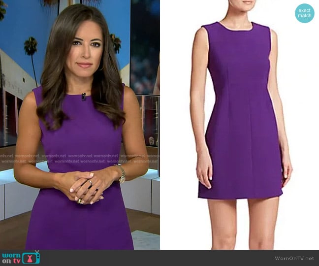 Diane Von Furstenberg Carrie Sheath Dress in Royal Purple worn by Kaylee Hartung on Today