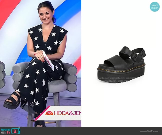 Dr. Martens Voss Quad Hydro Leather Platform Sandal worn by Donna Farizan on Today