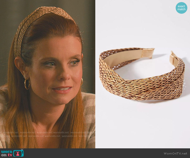 Anthropologie Dylan Woven Headband worn by Maddie Townsend (JoAnna Garcia Swisher) on Sweet Magnolias