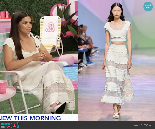 Elie Saab Spring 2023 Ready to Wear Collection worn by America Ferrera on Good Morning America