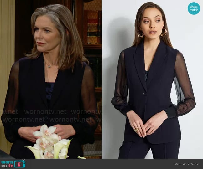 Elie Tahari Chiffon Sleeve Blazer worn by Diane Jenkins (Susan Walters) on The Young and the Restless