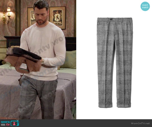 Wornontv ej dimera s grey plaid pants on days of our lives clothes