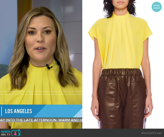 WornOnTV: Erin McLaughlin’s yellow pleated top on Today | Clothes and ...
