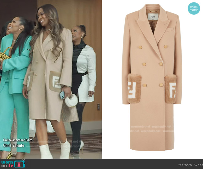 Fendi Beige Coat worn by Marlo Hampton on The Real Housewives of Atlanta