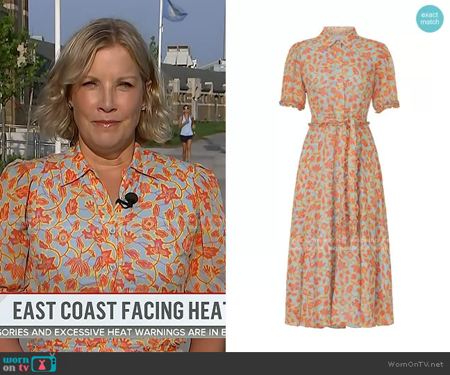 Derek Lam Collective Floral Midi Shirtdress worn by Kristen Dahlgren on Today