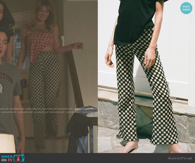 Gimaguas Disco Check Pants worn by Taylor Jewel (Rain Spencer) on The Summer I Turned Pretty