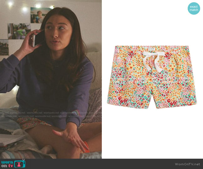 J. Crew Cotton Pajama Shorts worn by Belly Conklin (Lola Tung) on The Summer I Turned Pretty