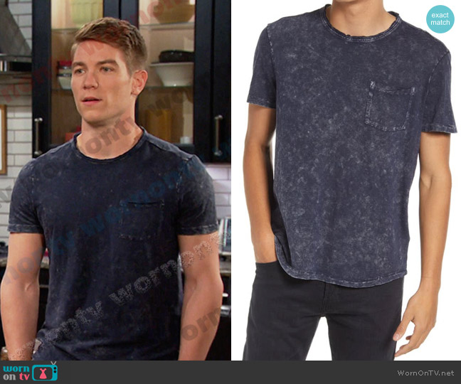 John Varvatos Garden Marble Wash Crewneck T-Shirt worn by Tripp Johnson (Lucas Adams) on Days of our Lives