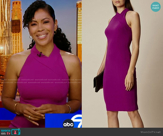WornOnTV: Shirleen Allicot’s purple halter dress on Good Morning ...