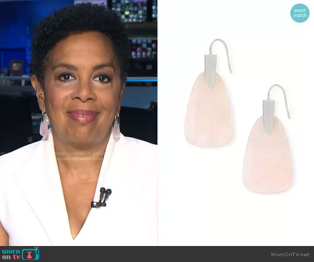 Kendra Scott Marty Drop Earrings worn by Sharon Epperson on NBC News Daily