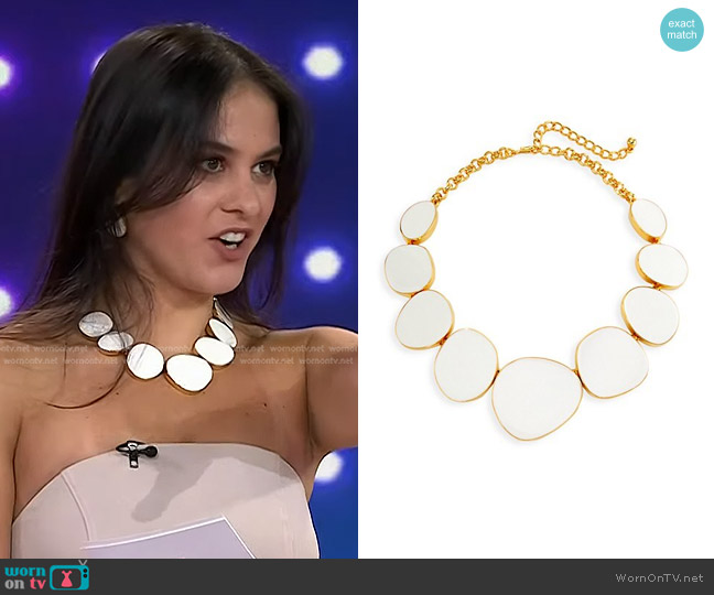 Kenneth Jay Lane 22K-Gold-Plated & Enamel Collar Necklace worn by Donna Farizan on Today