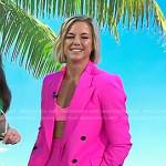 Liz Baker Plosser’s hot pink pant suit on Today