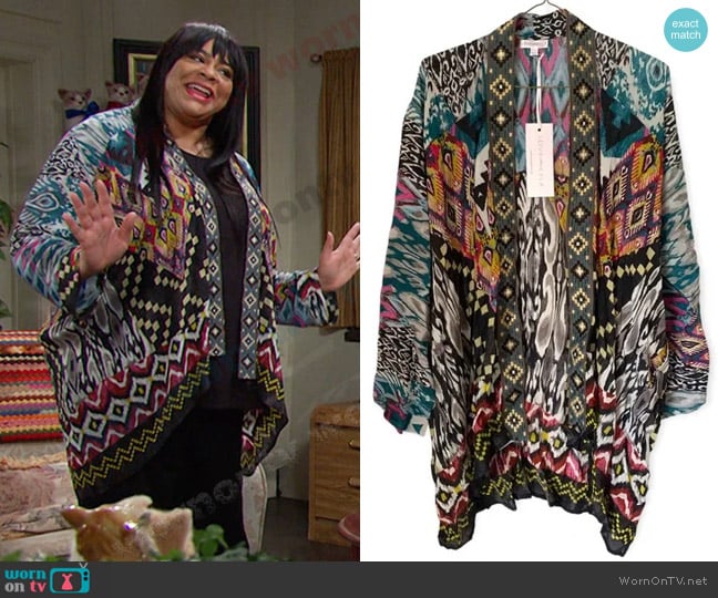 Love Kyla Joanna Kimono worn by Whitley (Kim Coles) on Days of our Lives