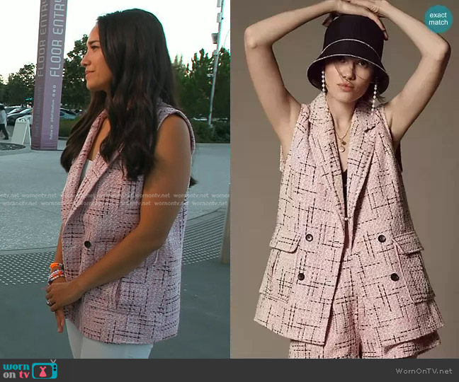 Maeve Tweed Vest worn by Emilie Ikeda on Today