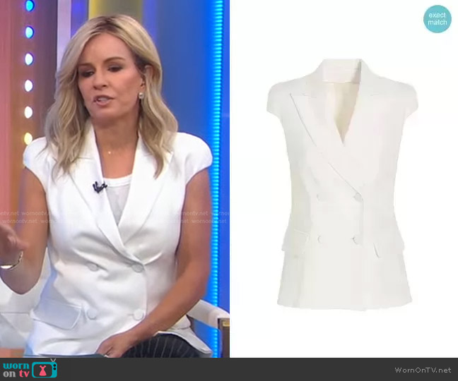 Max Mara Tronto Double Breasted Gilet worn by Dr. Jennifer Ashton on Good Morning America