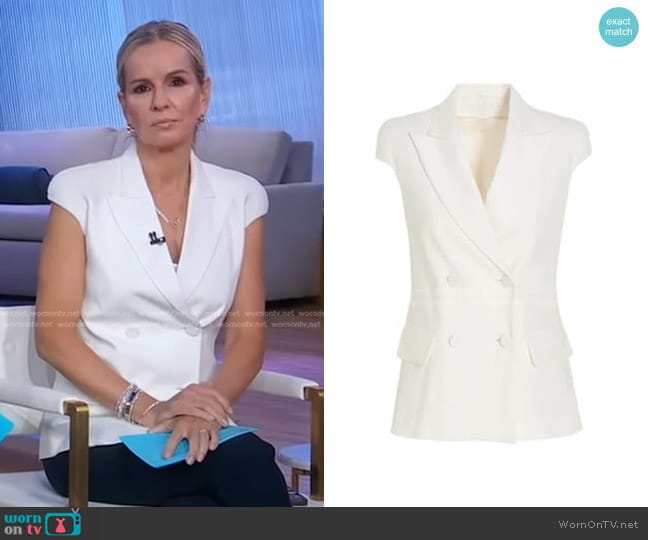 Max Mara Tronto Double Breasted Gilet worn by Dr. Jennifer Ashton on Good Morning America