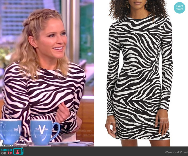 WornOnTV: Sara’s zebra stripe mini dress on The View | Sara Haines ...