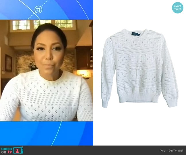 Polo Ralph Lauren Diamond Knit Sweater worn by Stephanie Ramos on Good Morning America