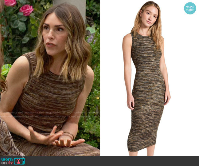 WornOnTV: Chloe's brown marled knit dress on The Young and the