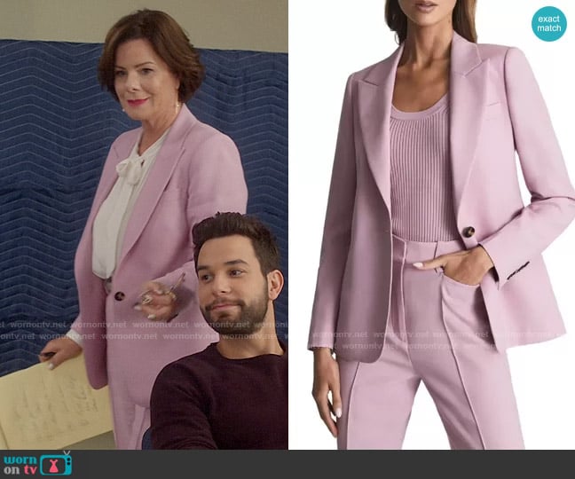 Reiss Aura Peak Lapel Blazer worn by Margaret Wright (Marcia Gay Harden) on So Help Me Todd